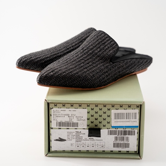 size 40 Max Mara Weekend Tela Raffia Mules Slippers Slip on - Picture 10 of 11